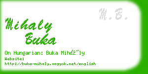 mihaly buka business card